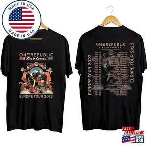 Onerepublic Europe Tour Shirt Band Fan Concert For T-Shirt Unisex 2 Sided